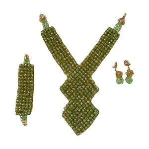 African Beads Jewelry Set Crystal